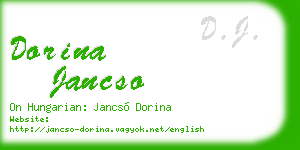 dorina jancso business card