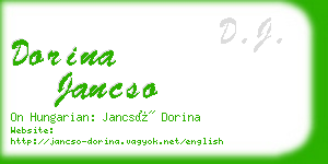 dorina jancso business card